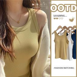 【V3952】魔衣子-夏日必備．無鋼圈罩杯內搭外穿螺紋纯色背...