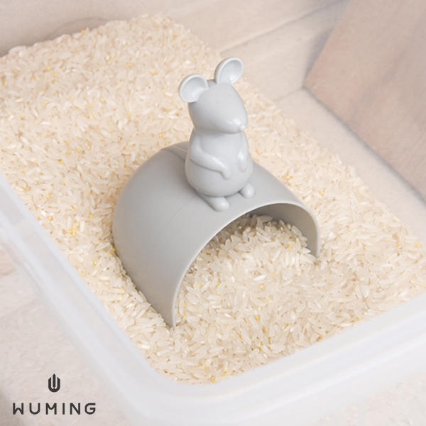 『無名』 可愛 老鼠 五穀雜糧 米勺 鏟米 米杯 量杯 計量 米飯 造型 器具 廚房 家用  Q01104