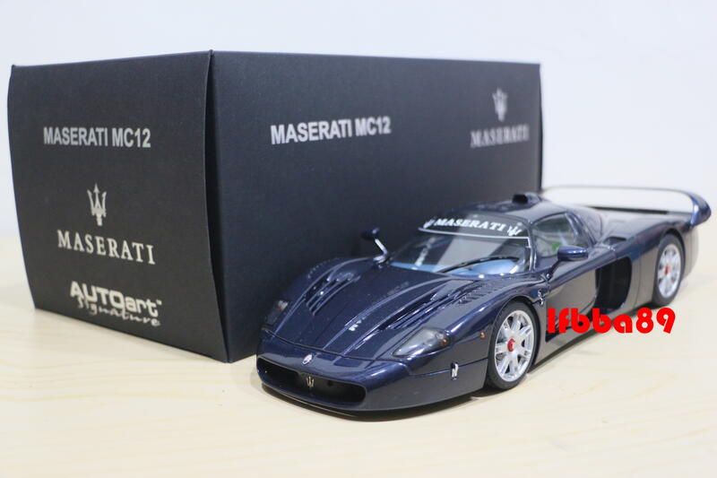 藍法車藏庫 Autoart 1/18 Maserati MC12 Road Car 2004 瑪莎拉蒂 深藍
