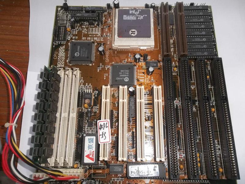 486主機板,486CPU,16M記憶體,加送S3顯示卡,4組PCI,4組ISA