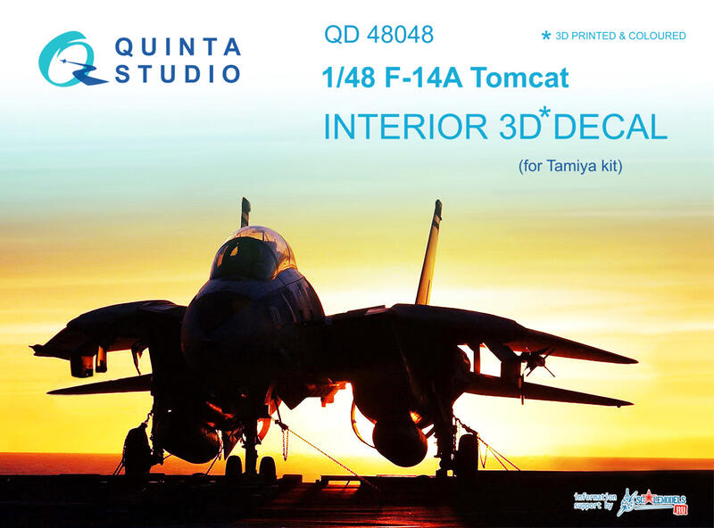 ㊣ Quinta Studio 1/48 F-14A 美軍艦載熊貓戰鬥機 Tamiya 3D立體浮雕水貼 QD48048