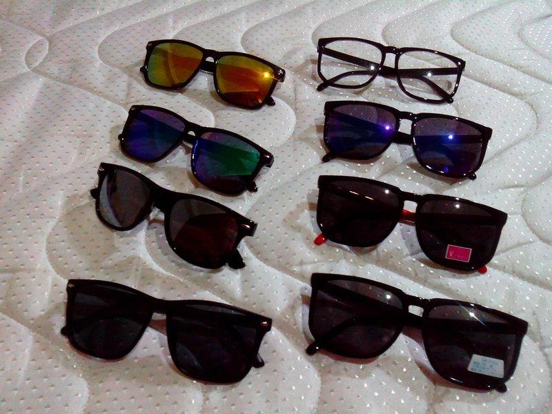  星球風{黑框透明}UV400太陽眼鏡 (保証台灣商品檢驗合格)2支150