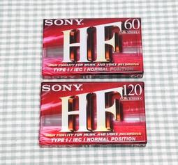 全新 SONY HF 60/120 分鐘 空白錄音帶 2片
