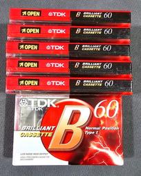 ↘好康大家A↙  TDK B-60 空白卡帶 / 未拆封 (共七卷，不拆賣)