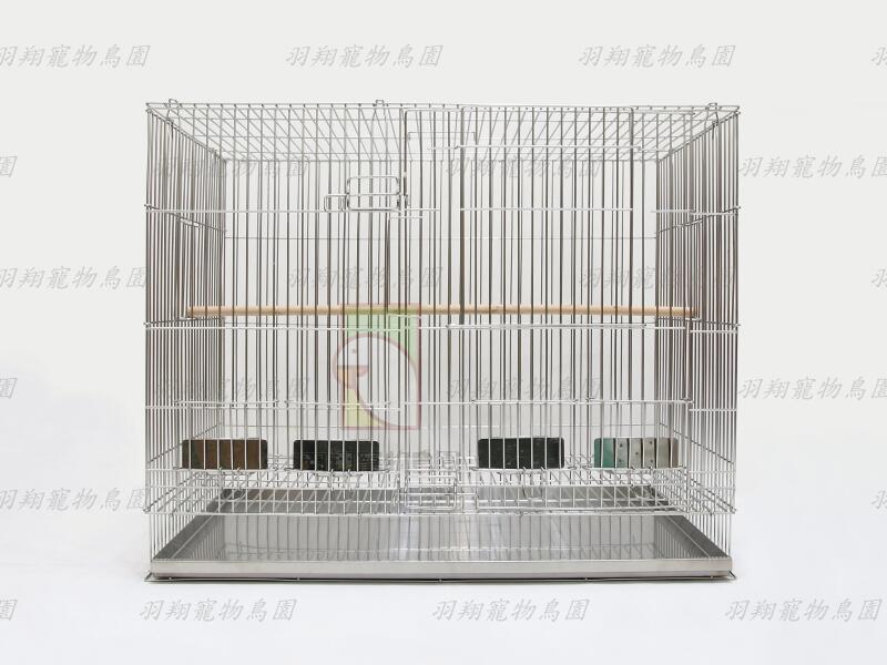 兩尺半白鐵鳥籠/羽翔寵物鳥園/摺疊鳥籠/204不鏽鋼材質/組裝容易/堅固耐用/鸚鵡鳥籠