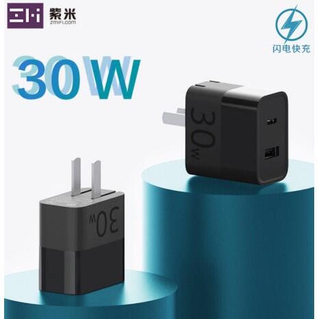 🚚台灣發貨 iPhone12 快充頭 充電頭 Zmi 紫米 30W雙口快充 蘋果 PD QC USB充電 HA722