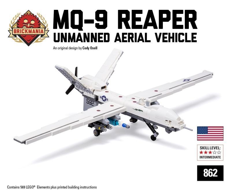 代訂[正版Lego樂高/Brickmania設計出品]現代美軍 掠奪者無人機 MQ-9 Reaper Drone