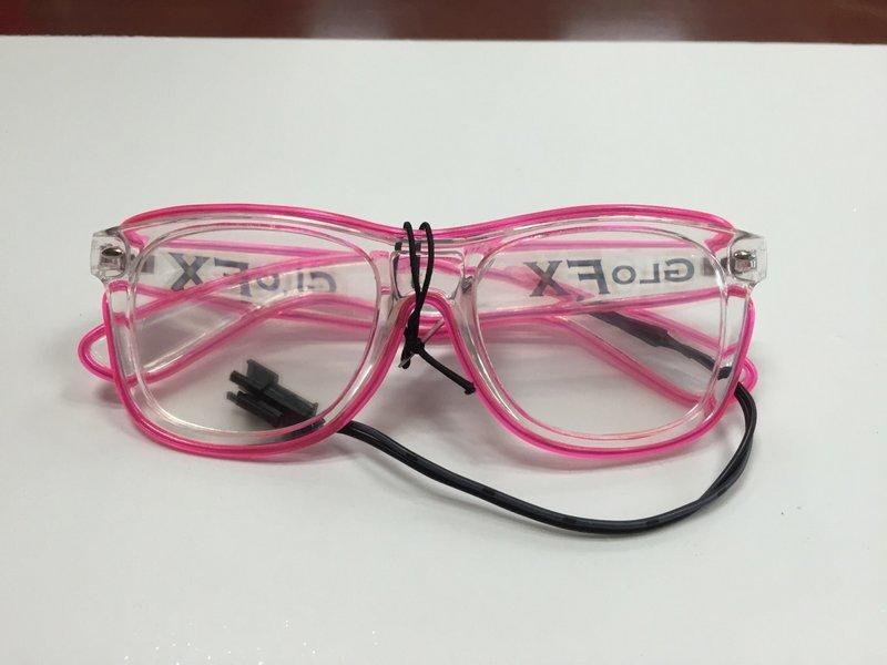 發光衍射眼鏡 Clear Ultimate,Pink wire