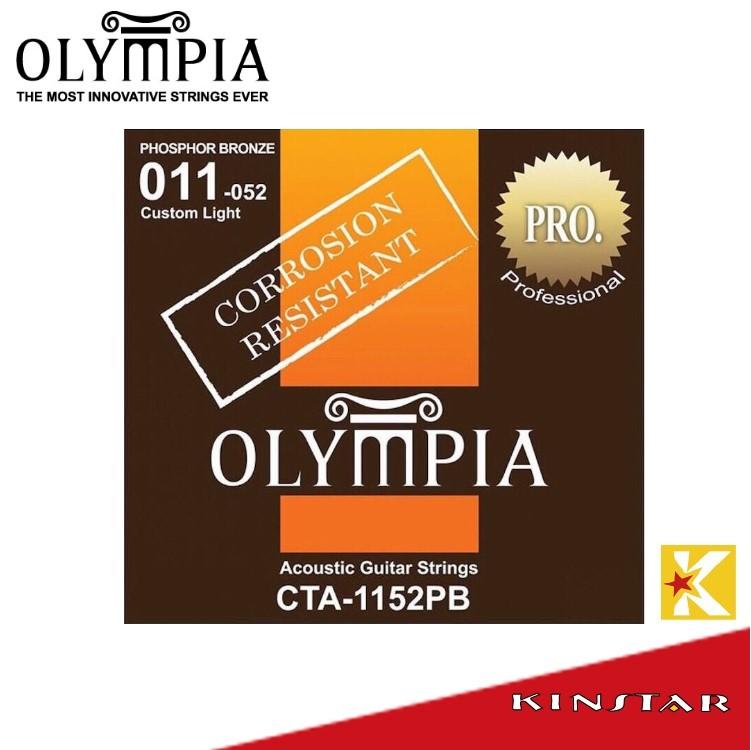 【金聲樂器】OLYMPIA CTA-1152PB 木吉他弦 包膜弦 磷青銅 11-52