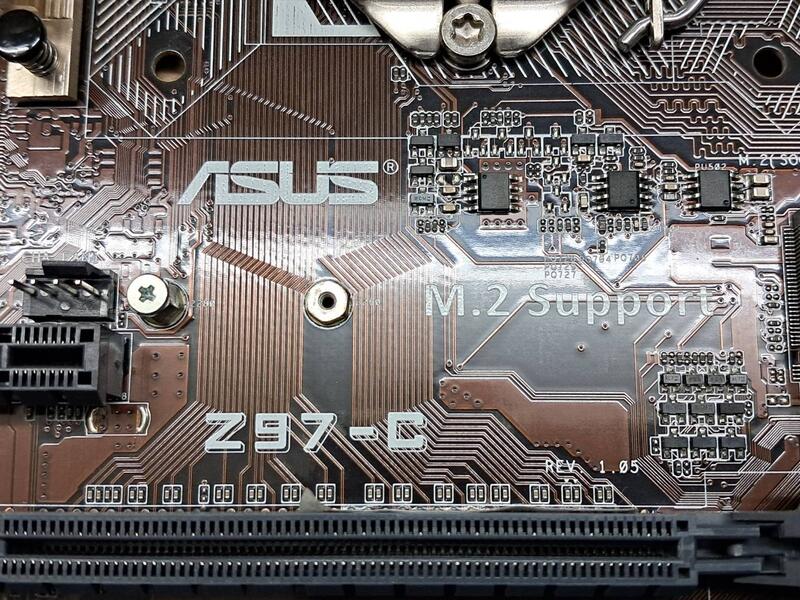 二手 華碩 ASUS  Z97-C 主機板+I3-4130 CPU -保固1個月(9成新/附檔板)