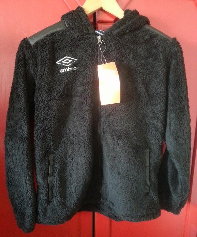 英國品牌 UMBRO Polar Fleece 連帽保暖運動外套 青少年M 足球