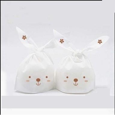 烘焙包裝餅干袋點心袋蛋糕袋月餅袋糖果袋包裝袋兔耳袋  (10個一組) 大17.5*30*7cm