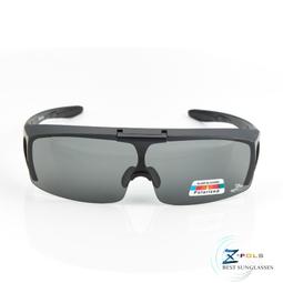 【Z-POLS】頂級設計可掀霧黑框帥氣設計Polarized寶麗來偏光眼鏡套竟(新一代可包覆近視眼鏡設計抗UV400)