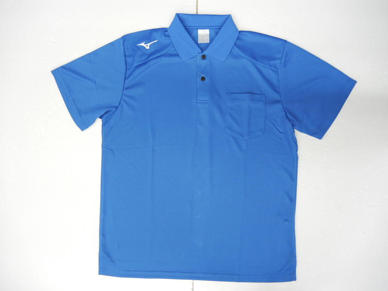 "零碼出清"MIZUNO 美津濃 速乾排汗 男 口袋設計 短袖 POLO衫 (32TA002022)寶藍