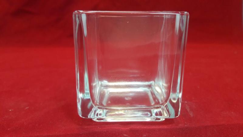 蠟材行~蠟燭材料專賣: 69小方杯 四方型 方形玻璃杯