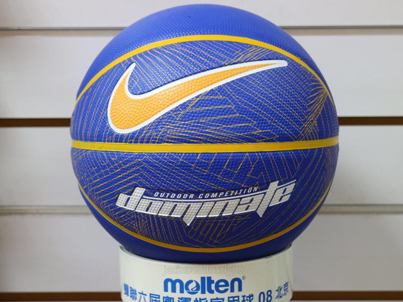 (缺貨勿下)NIKE 籃球 攻系列 NKI1165437 藍色黃勾 室外專用七號籃球 另賣 molten 斯伯丁 籃球袋