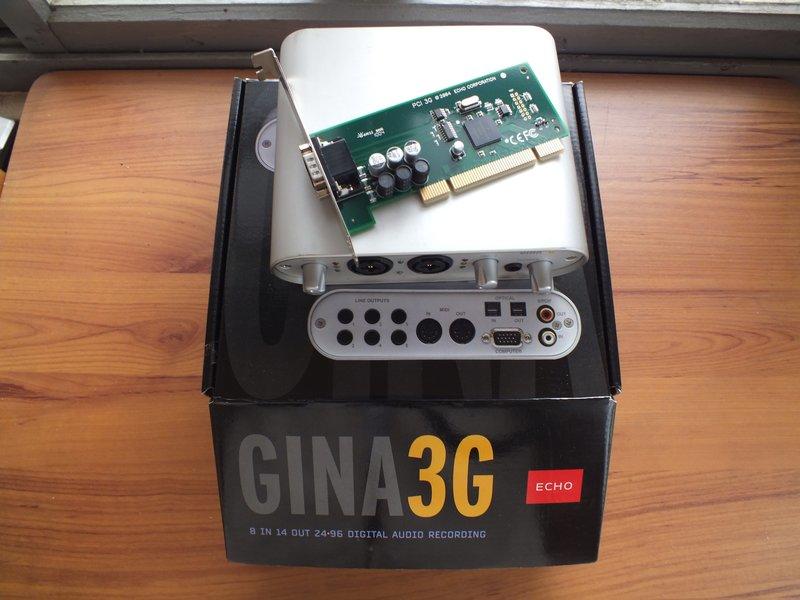 Echo Gina 3G》近全新八進十四出PCI 24Bit/ 96kHz 萬元以下錄音室等級