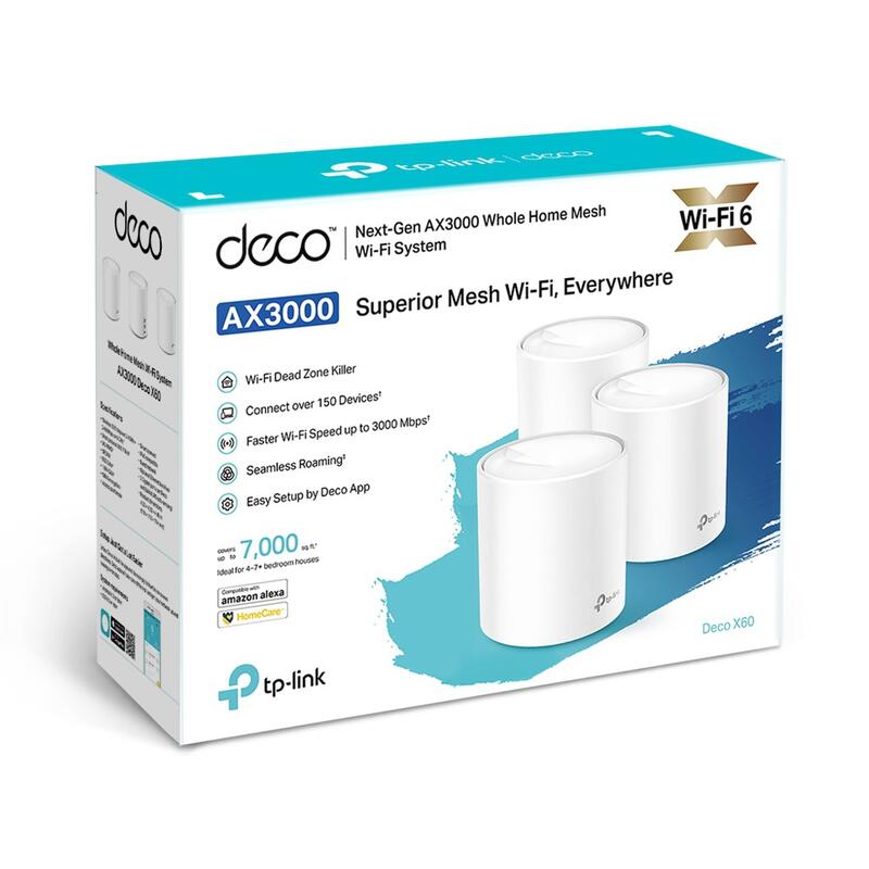 TP-Link Deco X60 AX3000 wifi6真Mesh雙頻無線網路分享器路由器(1入