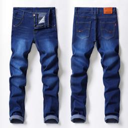 男式彈力牛仔褲韓版潮男直筒修身大碼男裝長褲子 Y8010