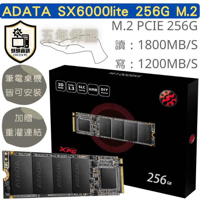 全新現貨威剛 ADATA SX6000lite 256G 512G M.2 PCIE SSD 固態硬碟 NB/PC 通用