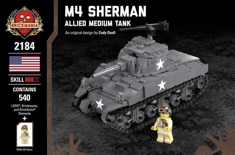 絕版現貨[正版Lego樂高/Brickmania設計出品]二戰美軍 M4 Sherman 雪曼中型戰車