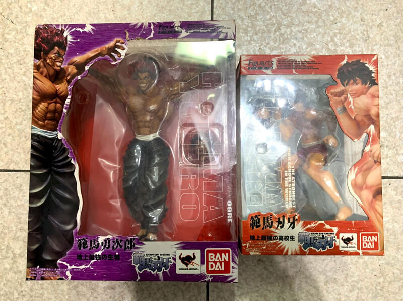 刃牙BANDAI Figuarts zero ➀範馬刃牙 ➁ 花山薫 ➂愚地独歩 フィギュ