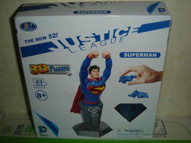 戰隊MARVEL漫威復仇者聯盟蝙蝠俠DC正義聯盟6吋SUPERMAN超人3D立體拼圖(動作版)胸像頭像兩佰零一元起標