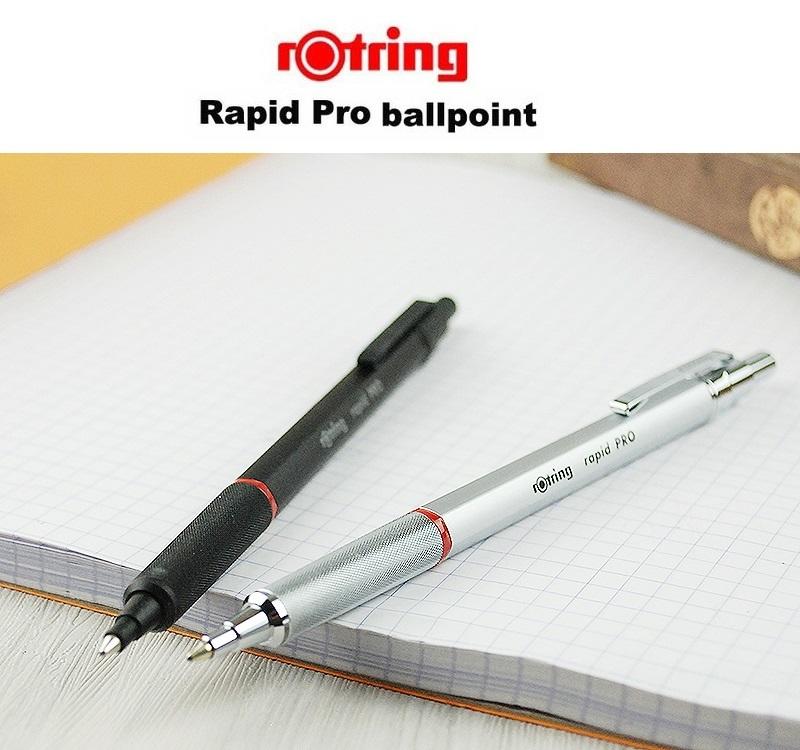【筆倉】德國 紅環 rOtring Rapid Pro 原子筆 (黑 / 銀 兩色可選)