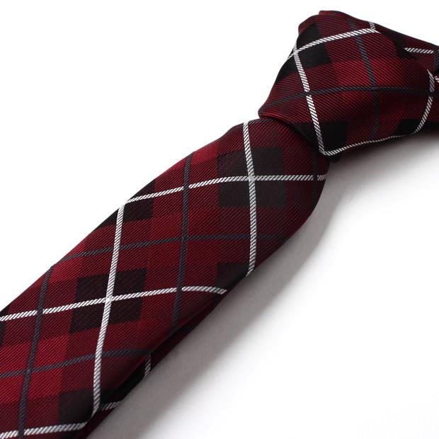 vivi領帶家族 新款韓版窄領帶 5CM 新郎結婚領帶 ( 經典紅格3-68)