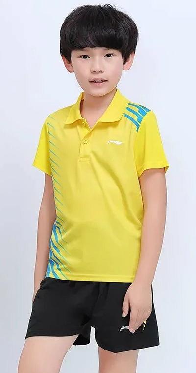 2017全新 李寧 LI NING 兒童版 羽毛球 桌球 運動上衣 短褲 吸溼排汗快乾 型號 7301