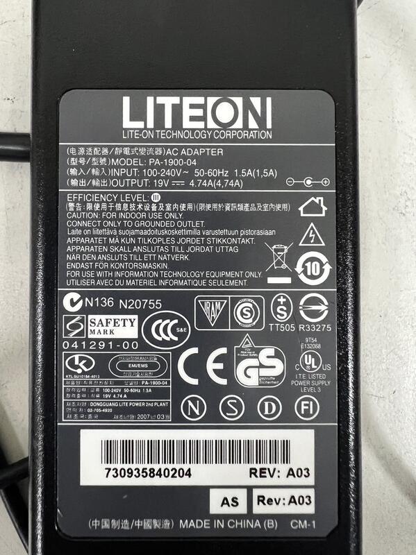 ASUS 筆電 A8T 變壓器 電源 型號 LITEON PA-1900-04 | 露天市集 | 全台最大的網路購物市集
