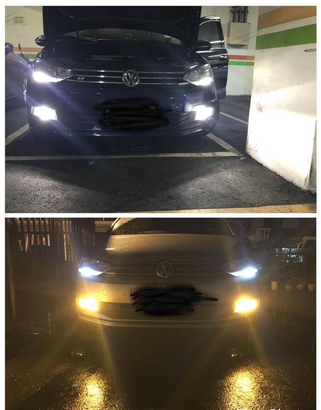 Touran Tiguan Golf 7 SKODA PASSAT B8 Sportsvan LED 霧燈 黃光 白光