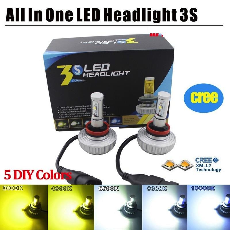限時特賣 3000lm 3S LED大燈 五色自由搭配 汽機車LED大燈H4/H7/H8/H11/H16/9006