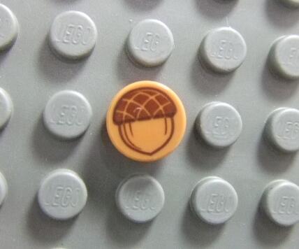 【積木2010】樂高 LEGO 牛奶糖色 栗子 / 食物 Tile 印刷磚片 98138pb070 6384453