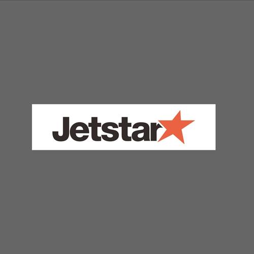 捷星航空 JETSTAR LOGO 橫幅 防水貼紙 筆電 行李箱 安全帽貼 尺寸120x30mm