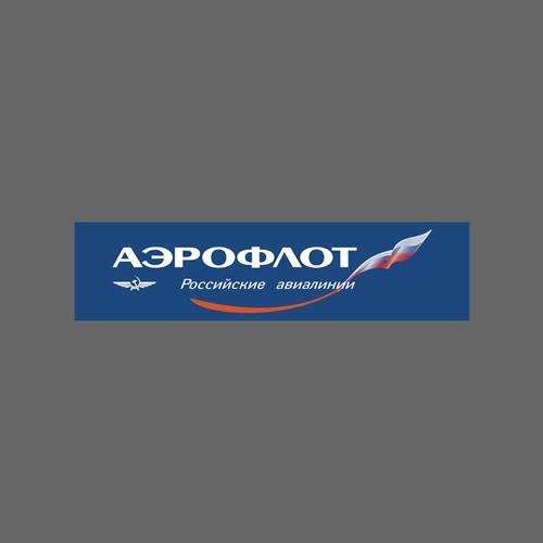 俄羅斯航空 藍底白字 LOGO 橫幅 防水貼紙 筆電 行李箱 安全帽貼 尺寸120x30mm