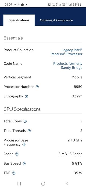 Intel® Pentium® Processor B950 2M Cache, 2.10 GHz | 露天市集 | 全台最大的網路購物市集
