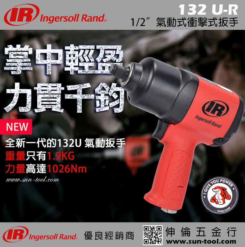sun-tool  美國IR 029- 132U-R 最新 暴力鯊系列  1/2"氣動衝擊扳手 大扭力1026Nm