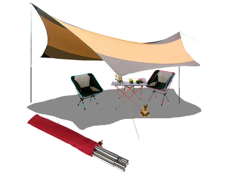 【御品生活】《多功能天幕帳篷》(550*560)防紫外線防雨遮陽棚戶外天幕野營帳篷地蓆超大超輕涼棚雨棚
