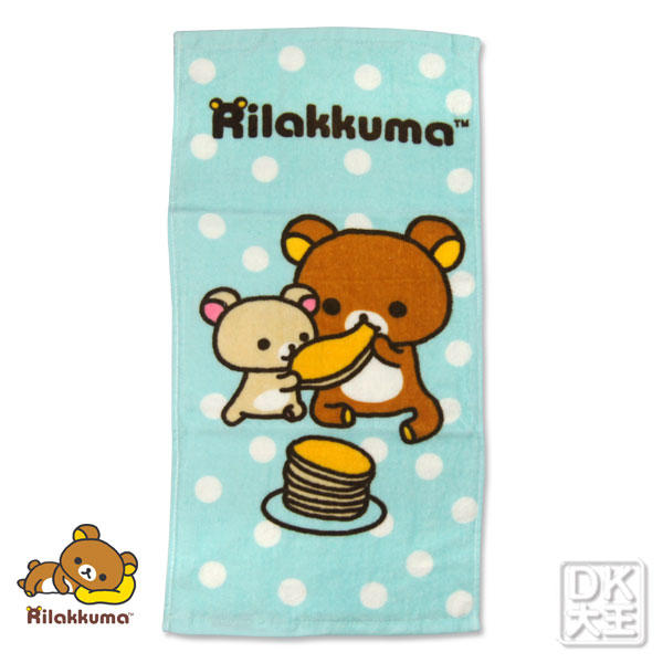 【DK襪子毛巾大王】拉拉熊鬆餅童巾 兒童毛巾