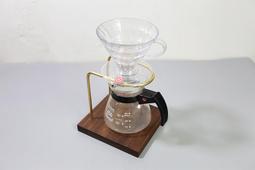 ★訂製★ 日式 簡約 黃銅 純銅 實木 手沖 咖啡 濾杯架 手沖架 滴漏架 文藝 咖啡廳