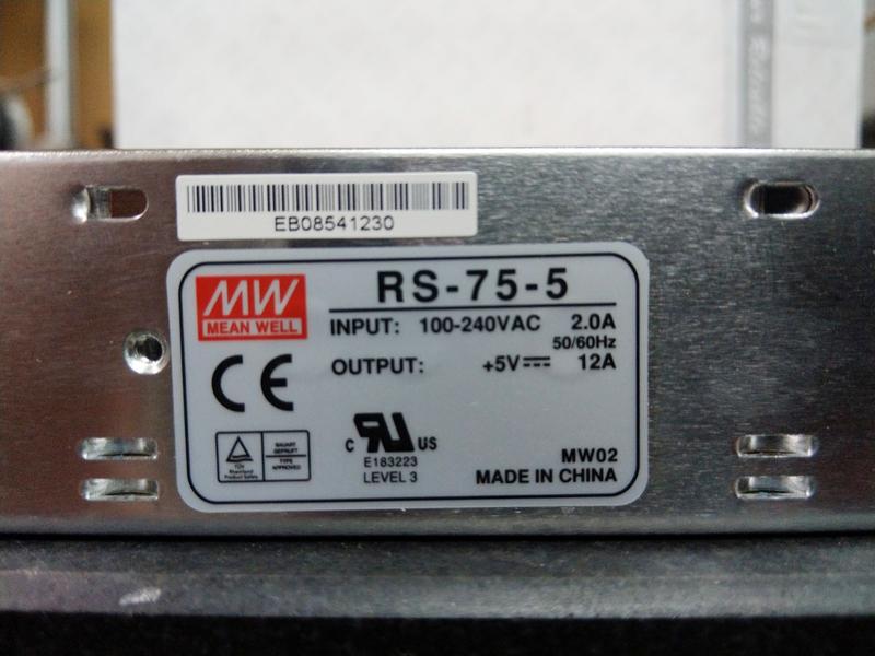 全新 明緯 RS-75-5 全電壓(100~240VAC) 5V電源供應器   5V、12A