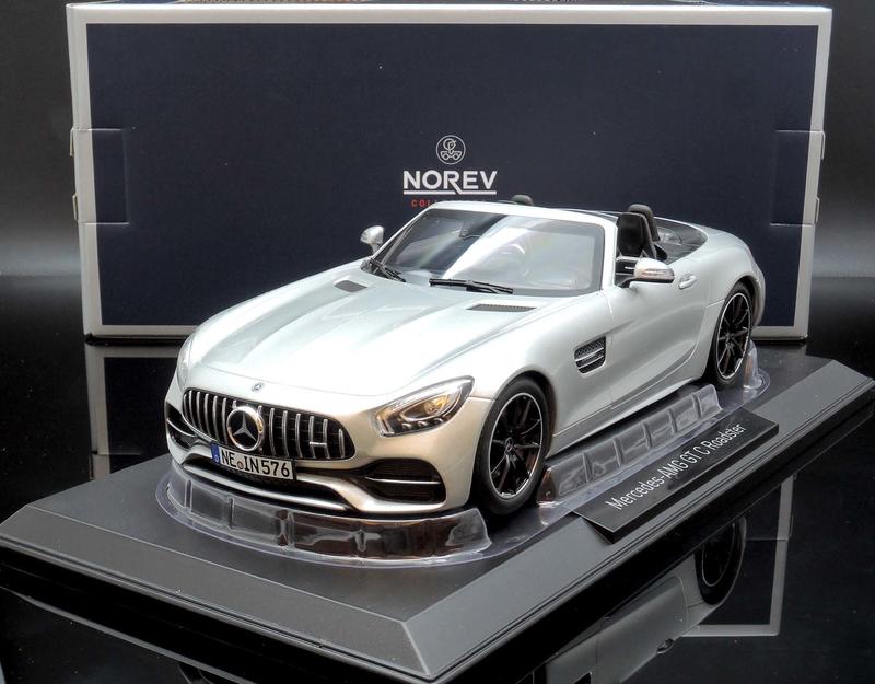 【MASH-2館】現貨瘋狂價 Norev 1/18 Mercedes-Benz AMG GT C Roadster 銀