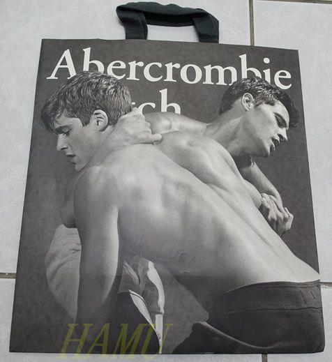 【哈姆】九成新! Abercrombie & Fitch AF 紙袋 提袋 中型 寬布提把