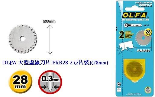 {樹山百貨} 日本 OLFA 大型 虛線刀 PRC-3 刀片 PRB28-2 (2片裝)(28mm)