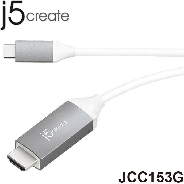 【MR3C】含稅附發票  j5 create JCC153G Type-C 轉4K HDMI 轉接線 1.8M
