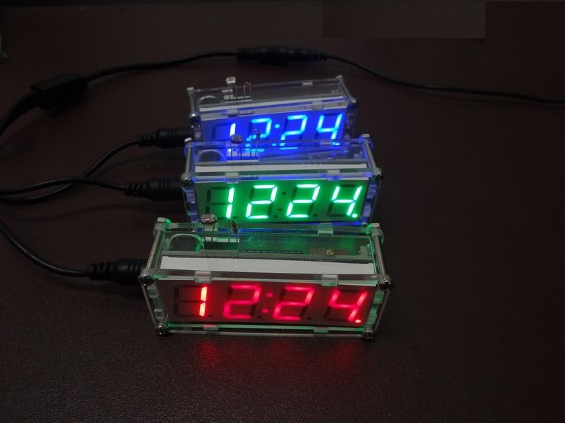 [yo-hong]精美電子時鐘製作套件DIY　LED電子時鐘套件 單片機LED數位時鐘組裝套件