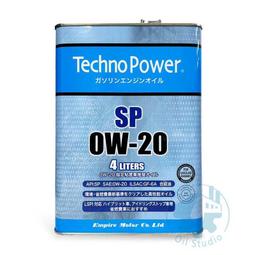 《油工坊》TECHNO POWER 0W20 4L 鐵罐 合...