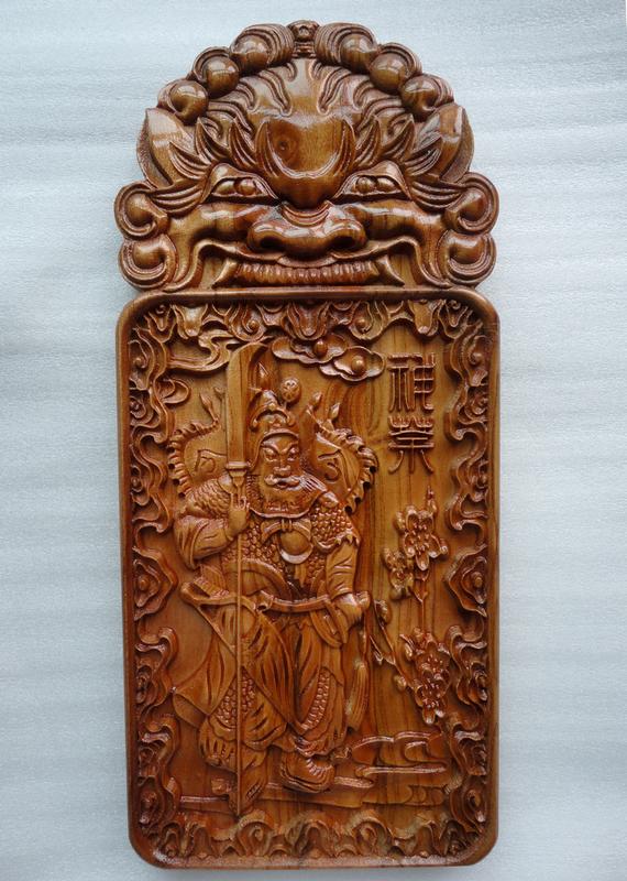 開光桃木雕刻門神掛件神荼郁壘鎮宅驅鬼保平安招財納福桃符1入| 露天市