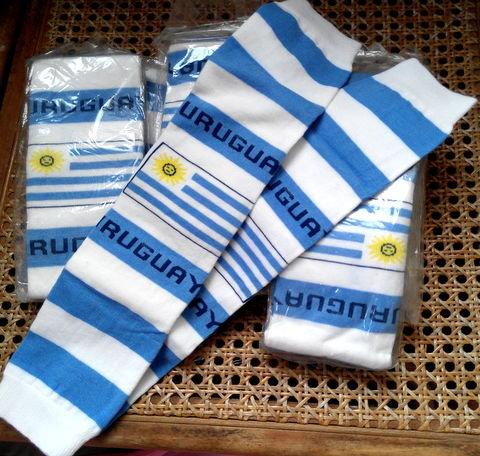 烏拉圭 Uruguary 國旗圖面 針織毛線。手腕袖套。防曬 Arm Socks。可伸縮。比賽 服裝裝備 活動 加油